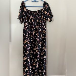 Warehouse One Maxi Dress with smocking, XL